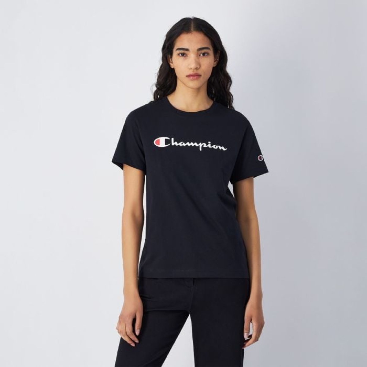 Champion Dámske tričko Big Logo Jersey Black XSXS · záber 1