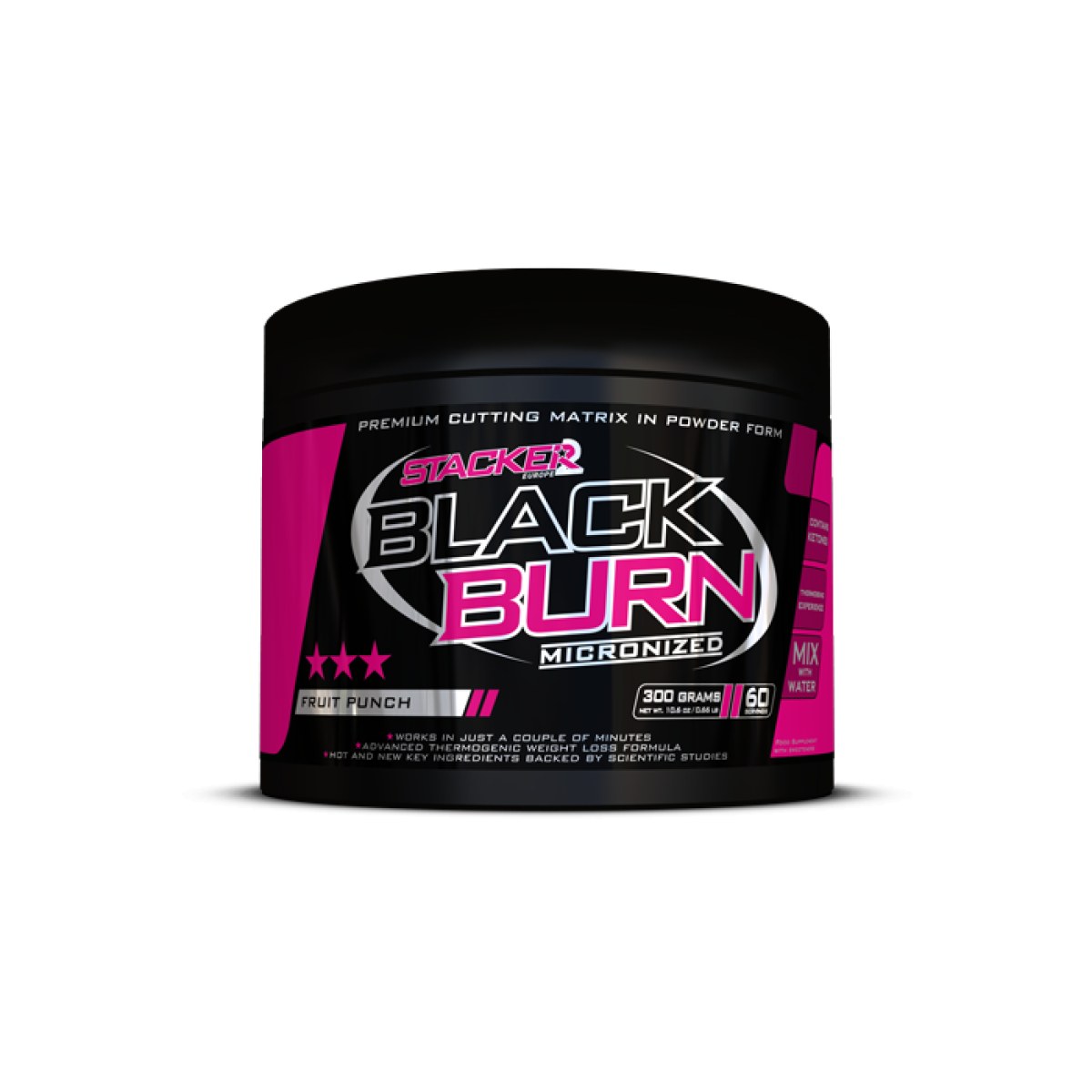 Stacker2 Black Burn Micronized 300 g pomaranč · záber 1
