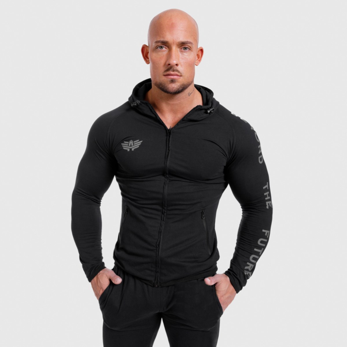 Pánska SlimFit mikina Beyond the Future, čierna · záber 3
