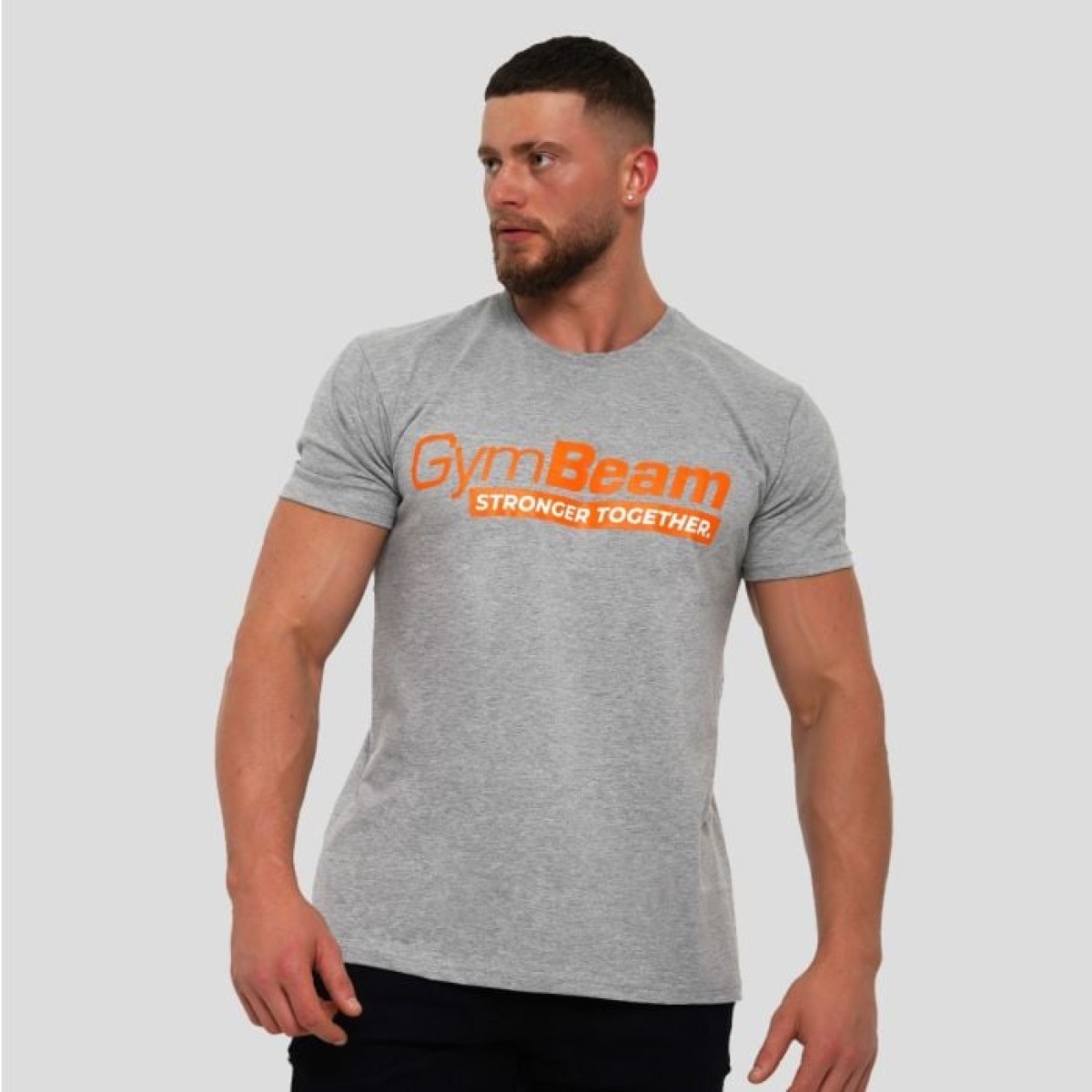 GymBeam Tričko Stronger Together Grey MM · záber 1