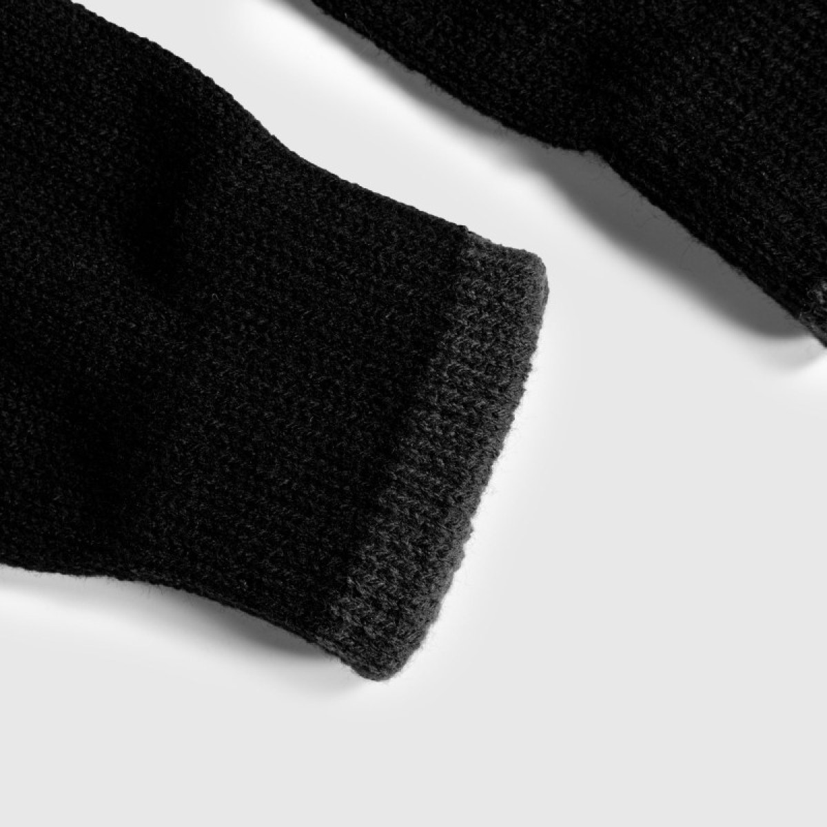 Pletené rukavice Iron Aesthetics Touch Screen, čierne · záber 4