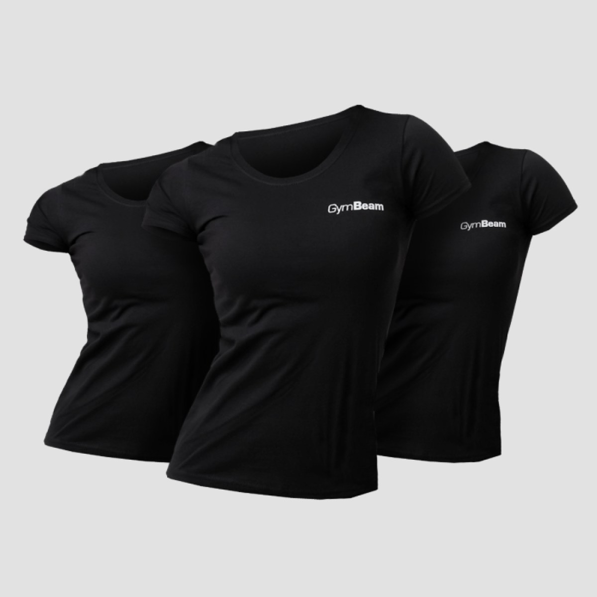 GymBeam Dámske tričko Basic 3Pack Black L - 3pack · záber 1