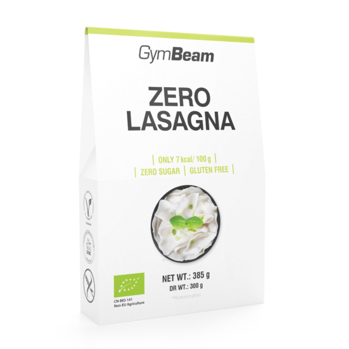 GymBeam BIO ZERO Lasagna - Hmotnosť: 0,385 kg | Balenie: 20 · záber 1