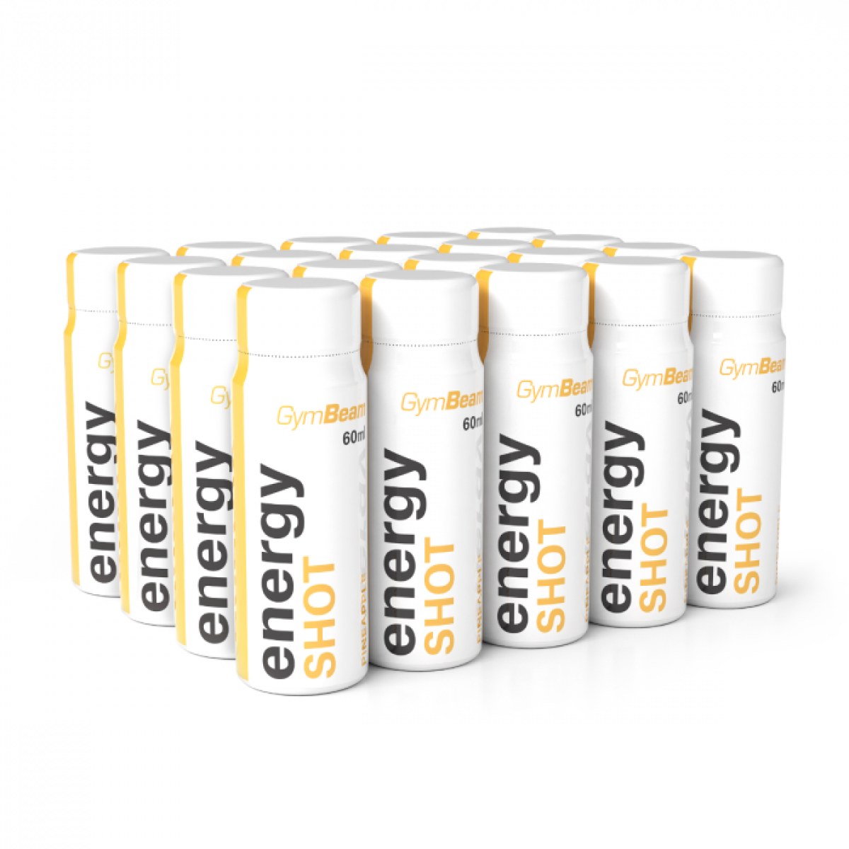 GymBeam Energy shot ananás - Príchuť: Ananás | Hmotnosť: 1,2 kg | Objem: 20 x 60 ml · záber 1