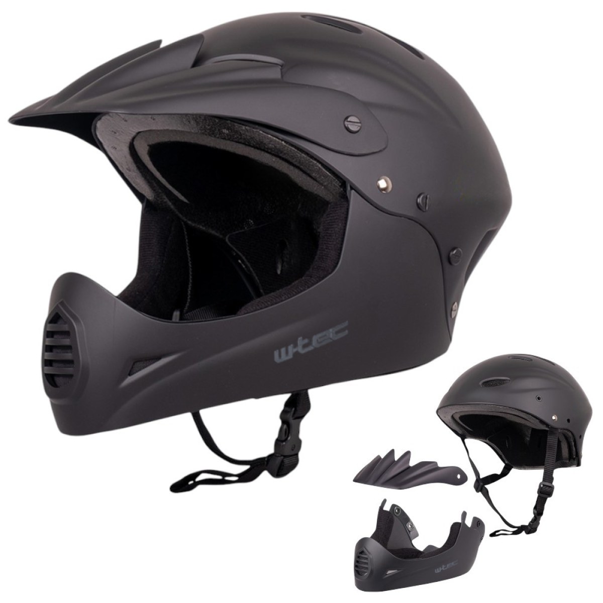 Downhill prilba W-TEC Campanero Matt Black - Veľkosť: 48-54, S · záber 1