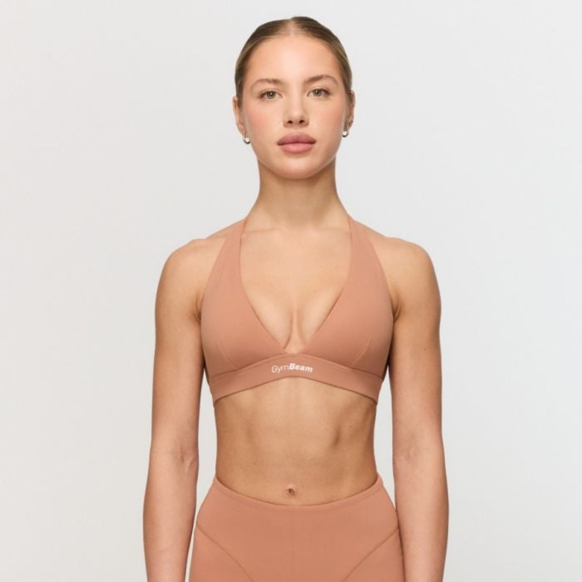 GymBeam Športová podprsenka Halter Fierce Caramel M · záber 1
