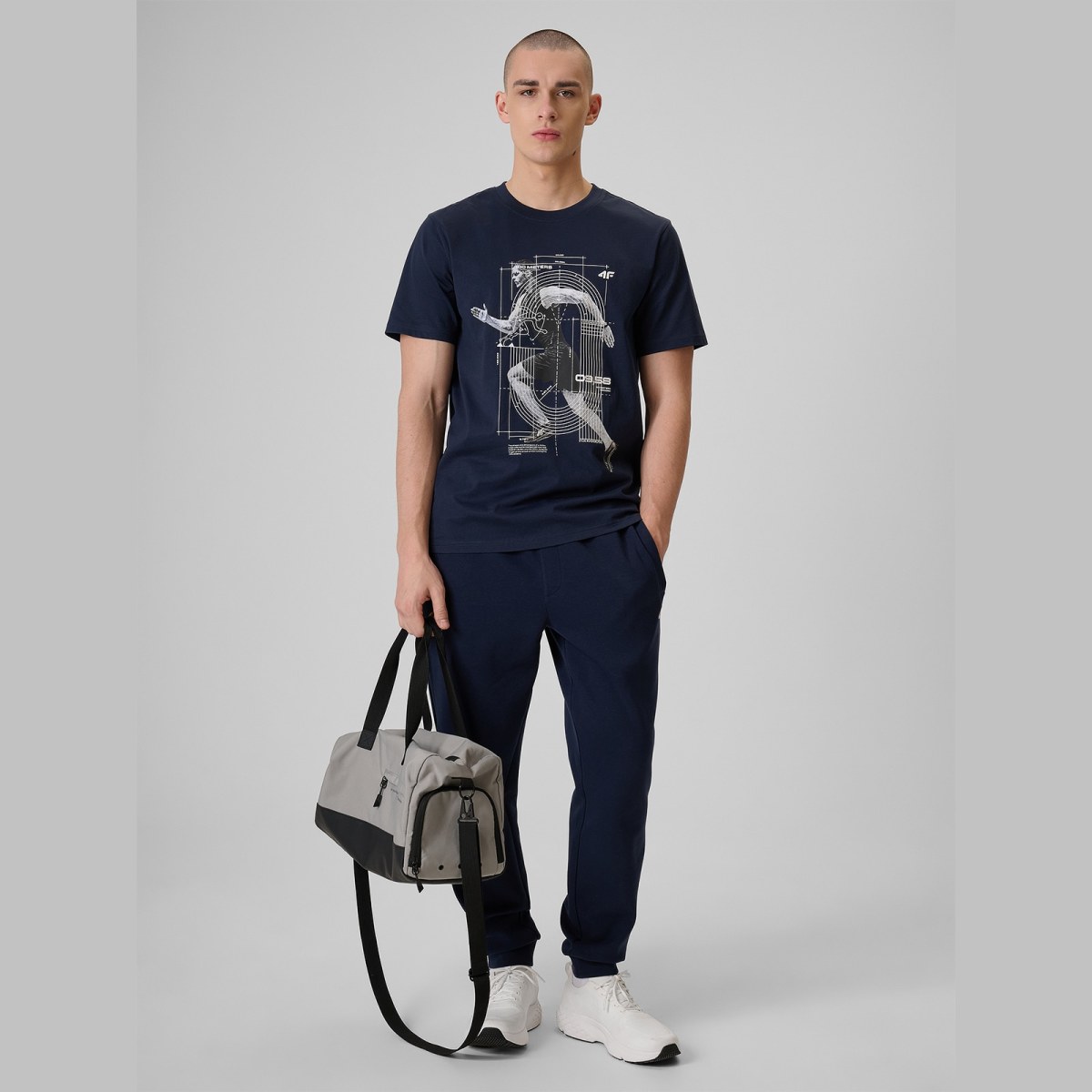 T-shirt regular s potlačou pánsky - modrý · záber 12