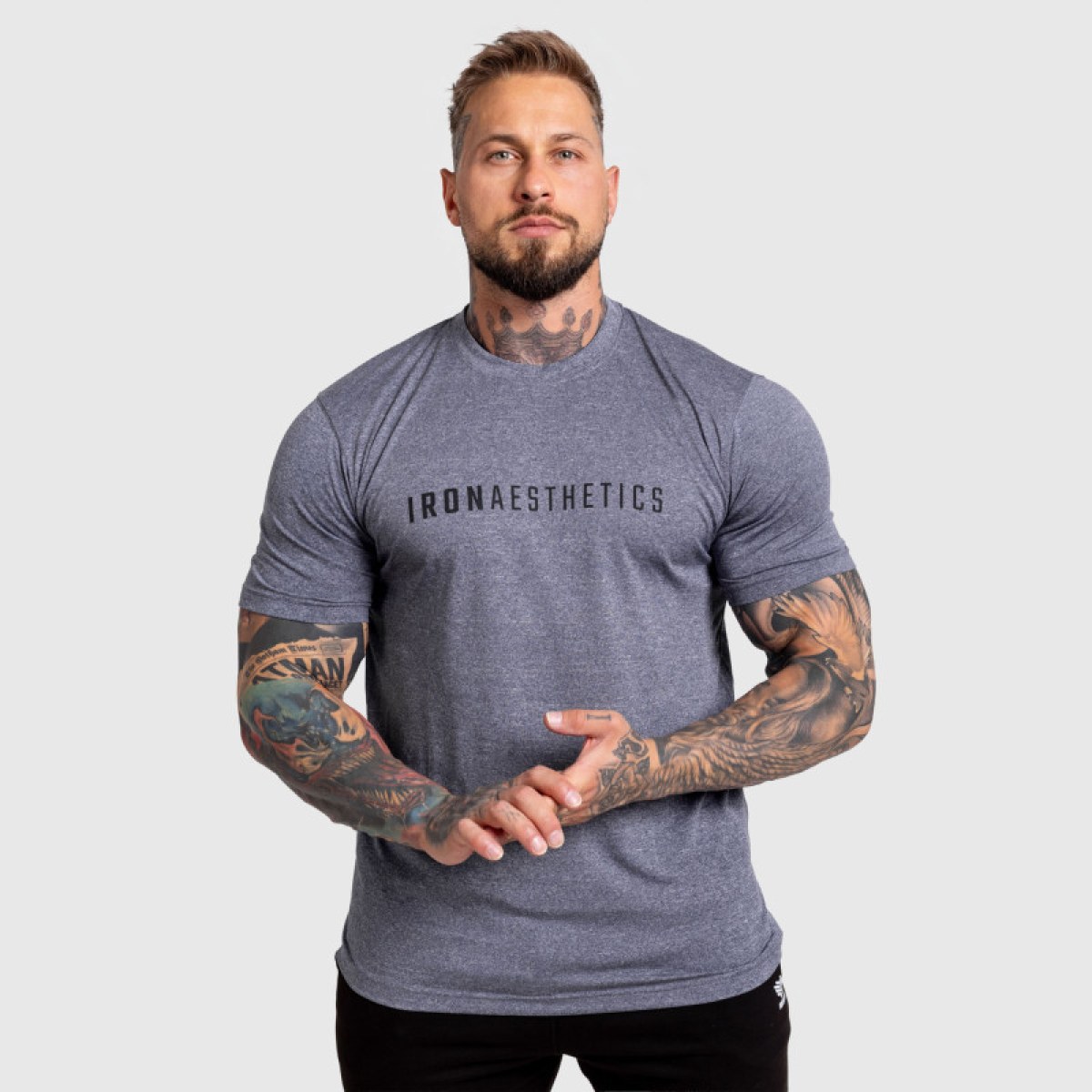Pánske športové tričko Iron Aesthetics Flow, navy · záber 4