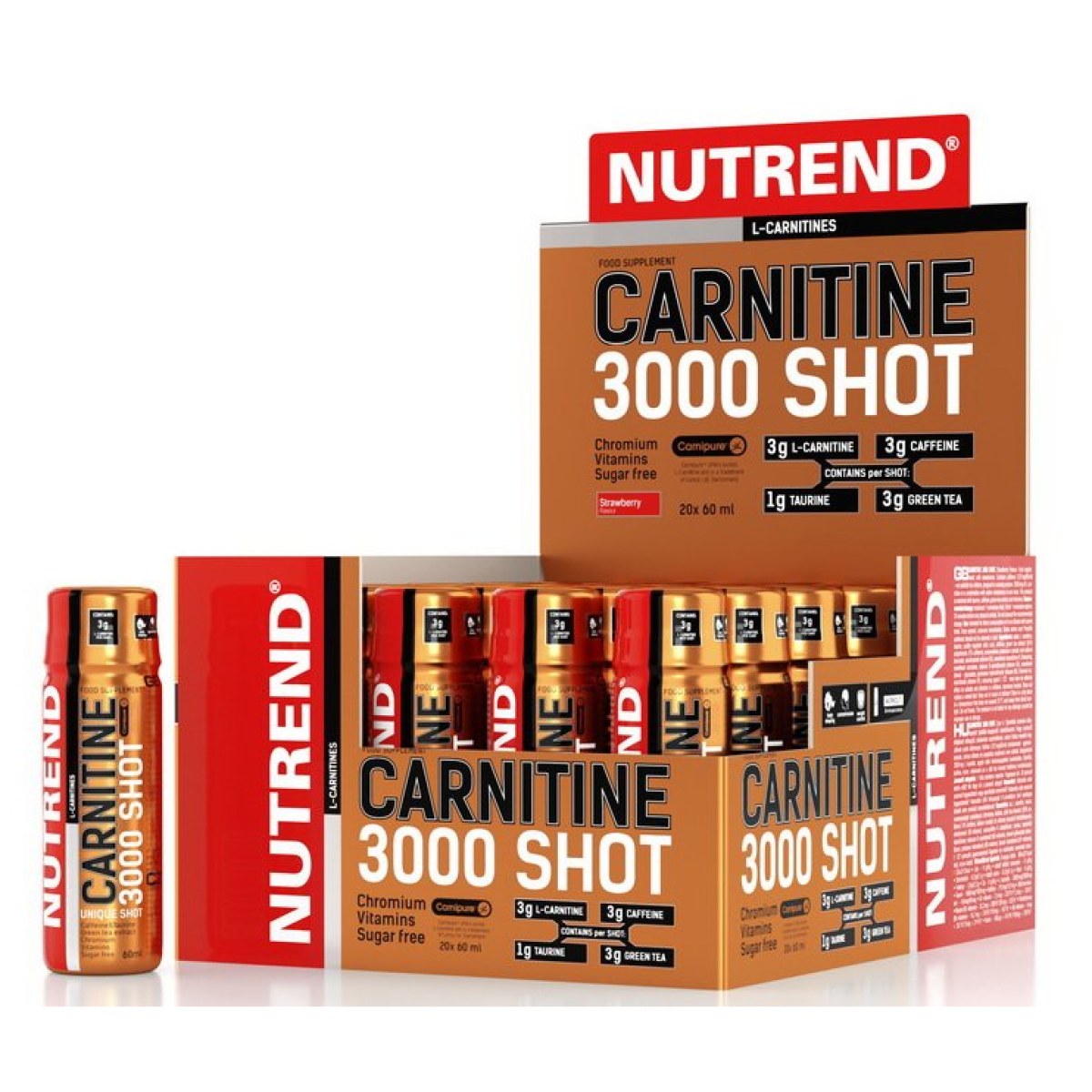 Carnitine 3000 Shot - Nutrend 20 x 60 ml. Ananás · záber 1