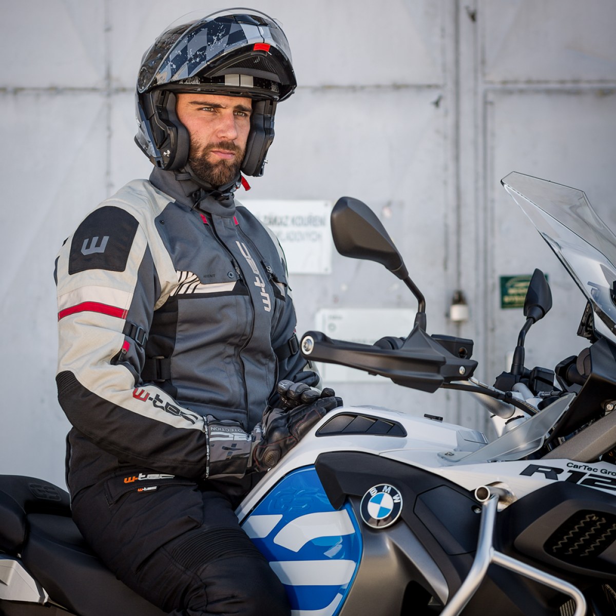 Moto rukavice W-TEC Kaltman - Veľkosť: M | Farba: Sivá · záber 5