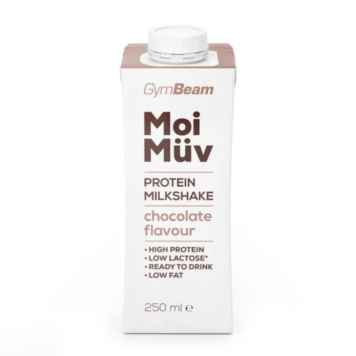 GymBeam MoiMüv Protein Milkshake čokoláda - Príchuť: Čokoláda | Hmotnosť: 0,25 kg | Objem: 250 ml | Balenie: 18 · záber 1