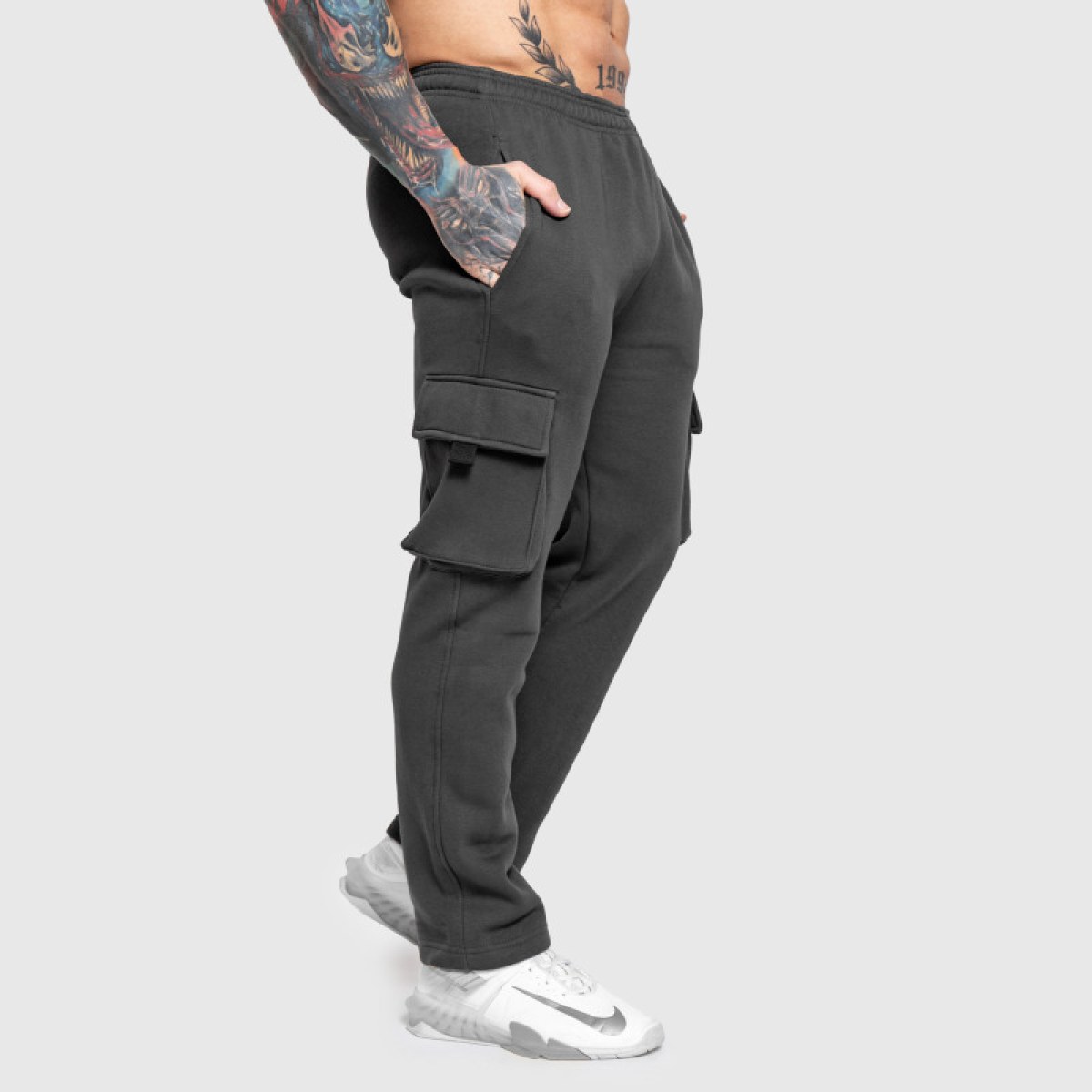 Pánske tepláky Iron Aesthetics Utility, sivé · záber 2