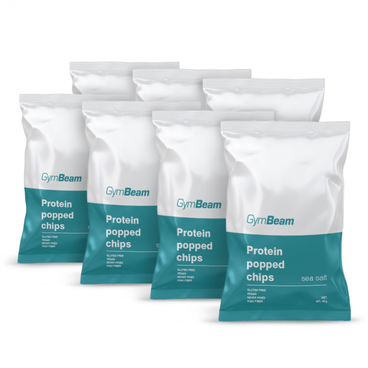 GymBeam Proteínové čipsy morská soľ - Príchuť: Morská soľ | Hmotnosť: 0,28 kg · záber 1