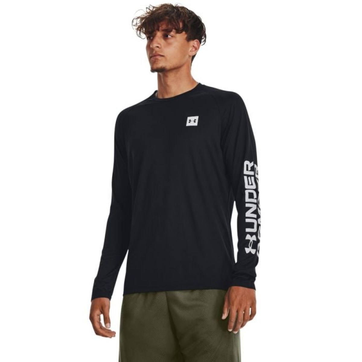 Under Amour Tričko Tech Prt Fill LS Black LL · záber 1