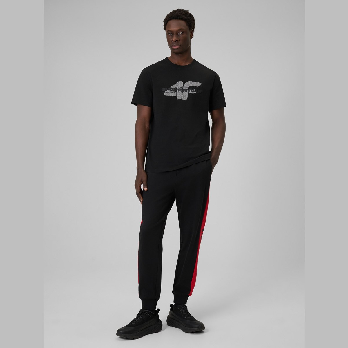 T-shirt regular s potlačou pánsky - čierny · záber 6