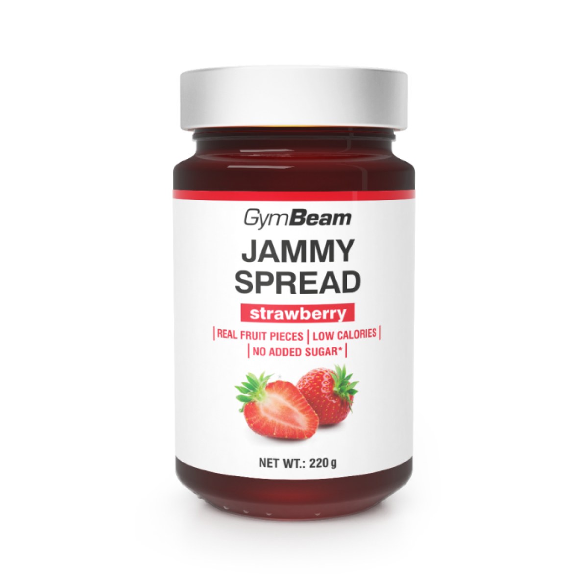 GymBeam Jammy Spread jahoda - Príchuť: Jahoda | Hmotnosť: 0,22 kg | Balenie: 6 · záber 1