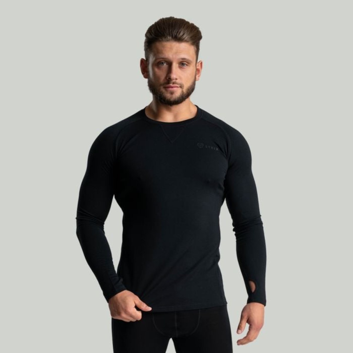 STRIX Tričko s dlhým rukávom MERINO I Black LL · záber 1