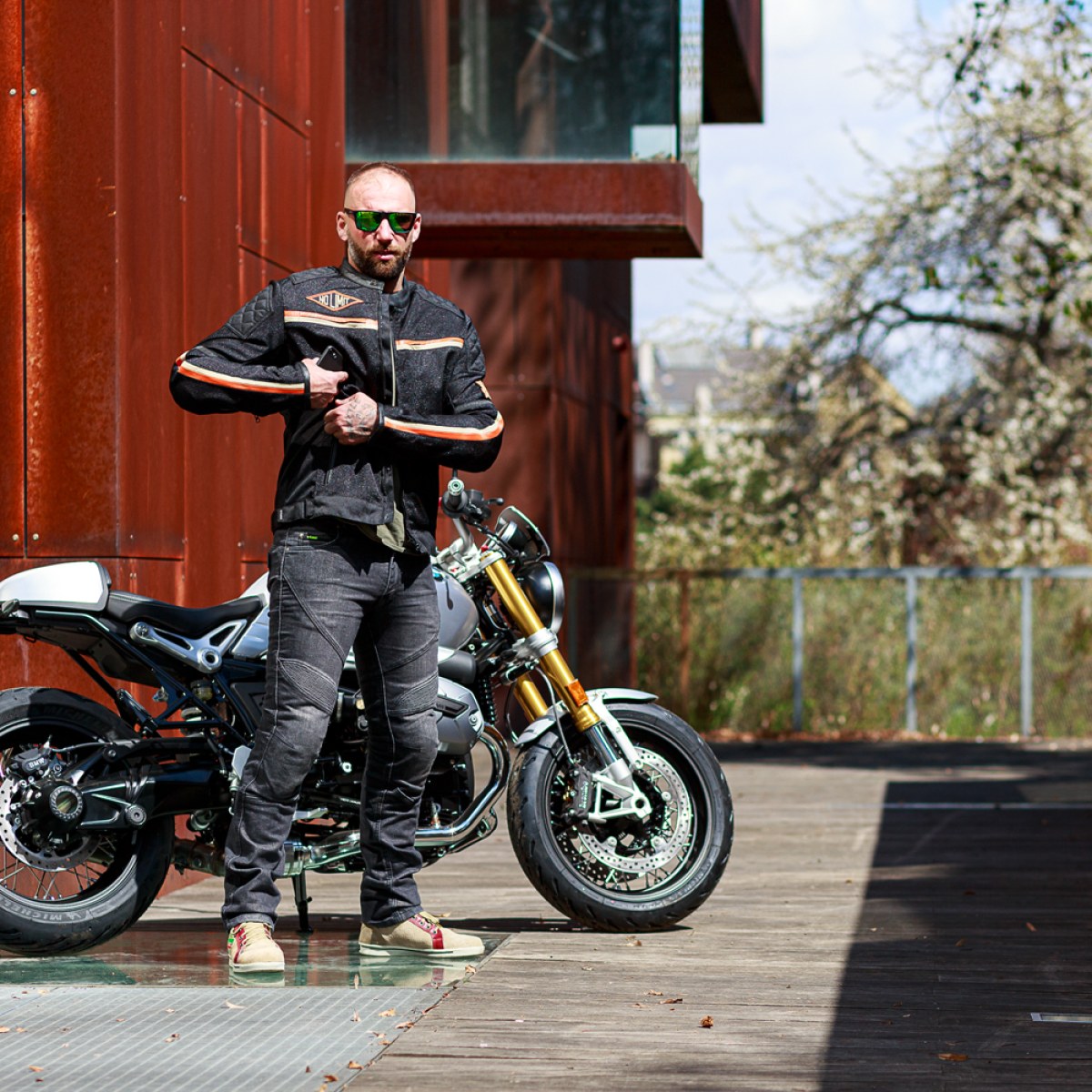 Letná moto bunda W-TEC 2Stripe - Veľkosť: S · záber 3