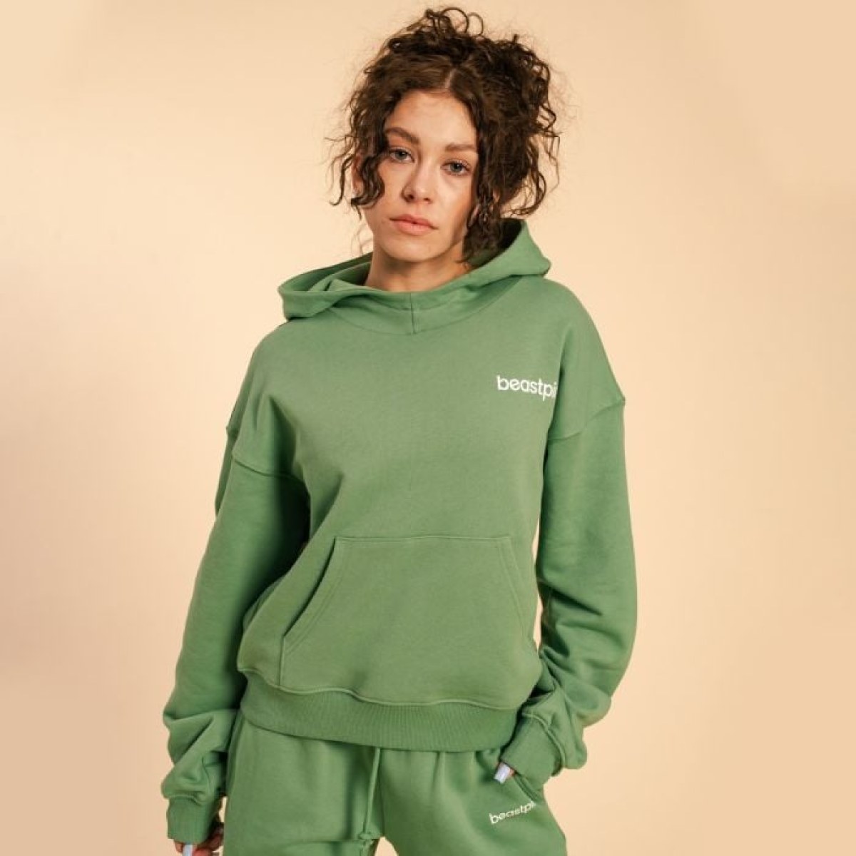 BeastPink Dámska mikina Serenity Olivine SS · záber 1