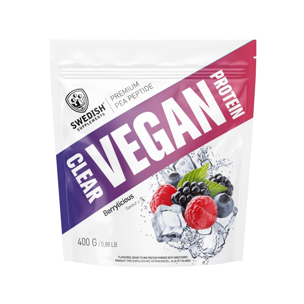 Clear Vegan Protein - Swedish Supplements 400 g Berrylicious · záber 1