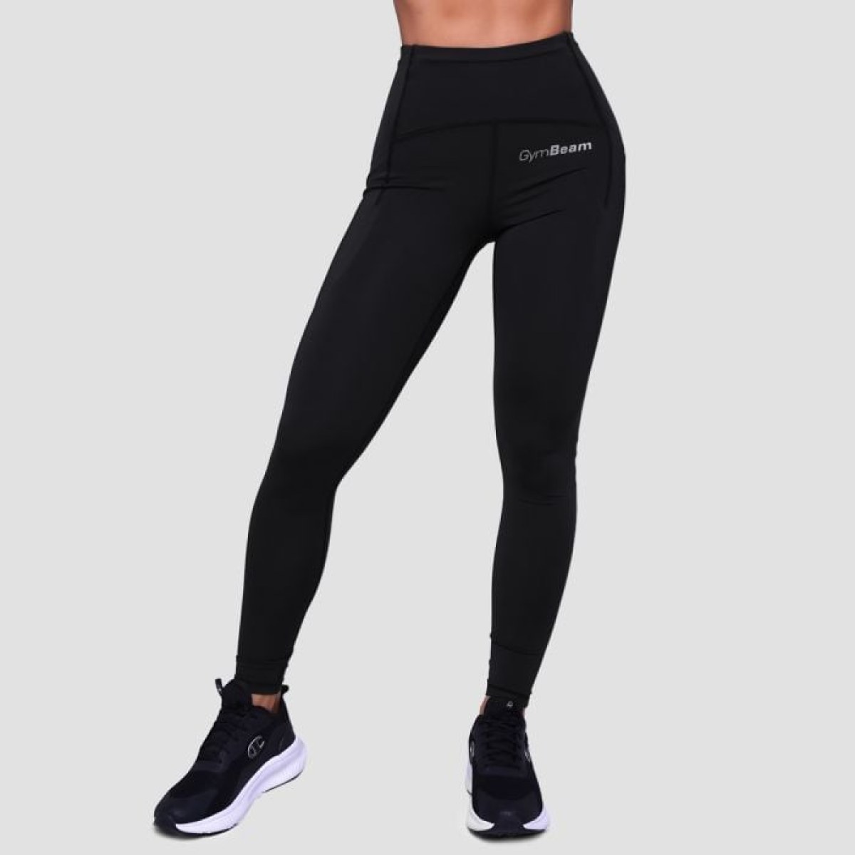 GymBeam Dámske bežecké legíny Pulse Black SS · záber 1