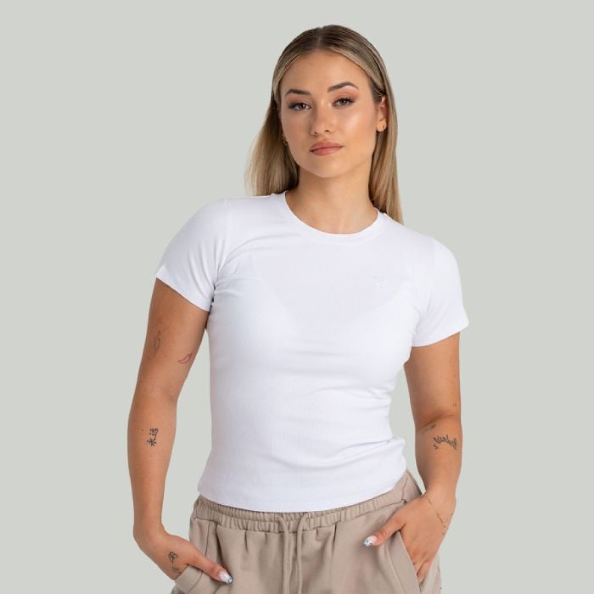 STRIX Dámske tričko Ribbed White S · záber 1