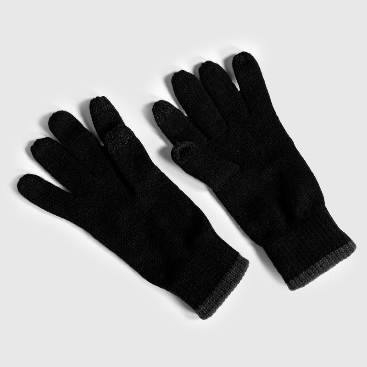 Pletené rukavice Iron Aesthetics Touch Screen, čierne · záber 3
