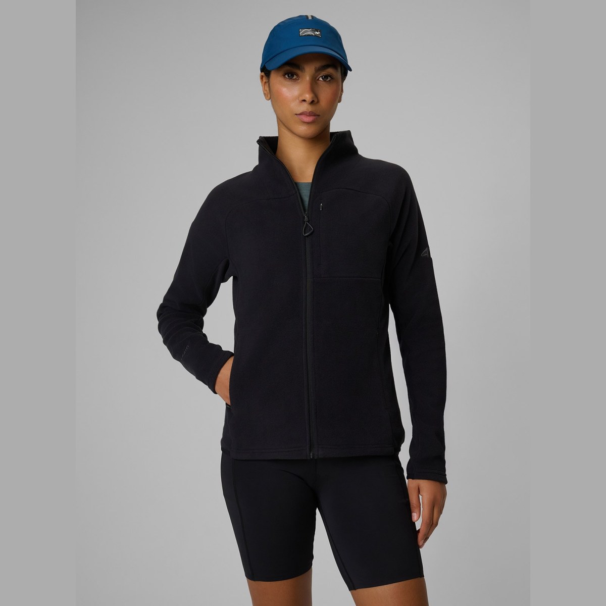 Regular fleece bez kapucne Polartec dámsky - čierny · záber 1