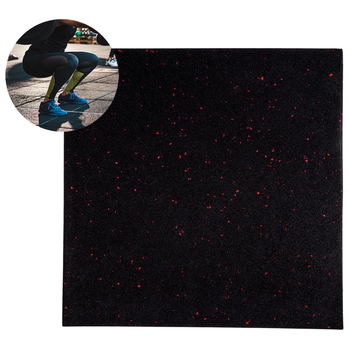 Záťažová podložka inSPORTline Proteko II 50x50x3 cm - Farba: Červená · záber 1