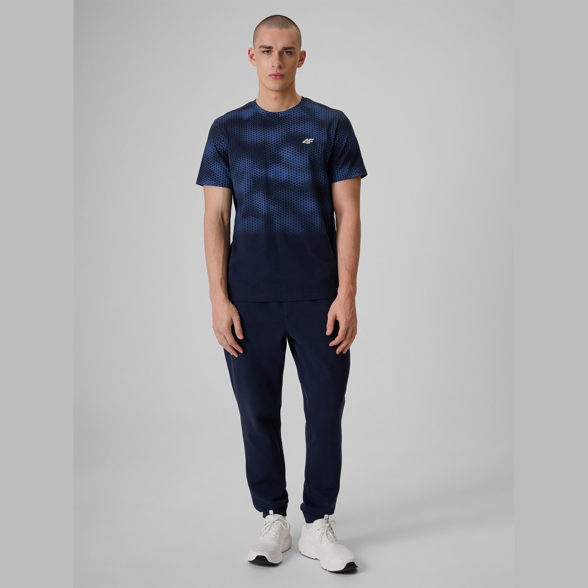 T-shirt regular s potlačou pánsky - tmavomodrý · záber 2