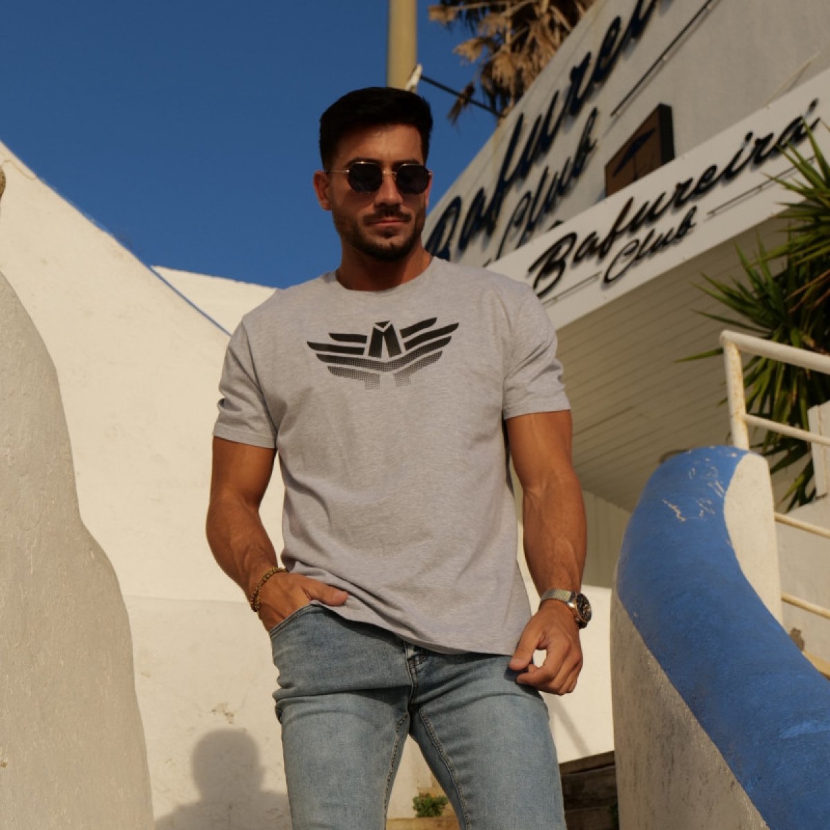Pánske športové tričko Iron Aesthetics Break, sivé · záber 2