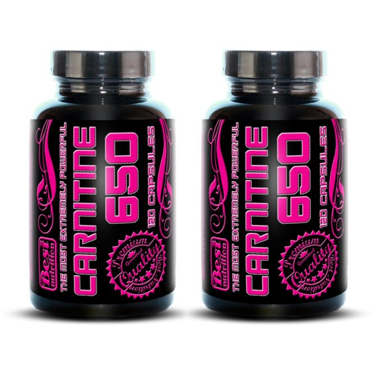 1+1 Zadarmo: Carnitine 650 od Best Nutrition 120 kaps. + 120 kaps. · záber 1