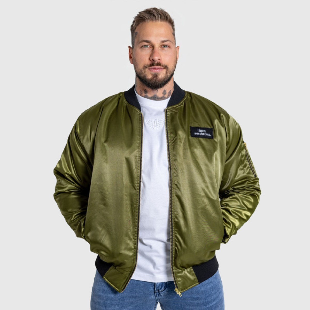 Bomber bunda Iron Aesthetics Maverick, zelená · záber 4