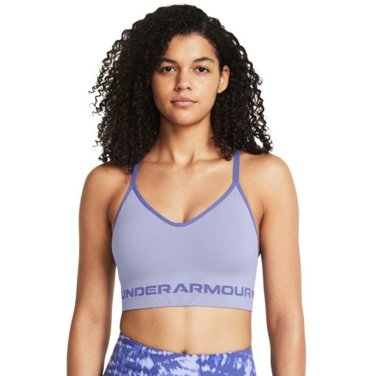 Under Armour Podprsenka Seamless Low Long Bra Purple MM · záber 1