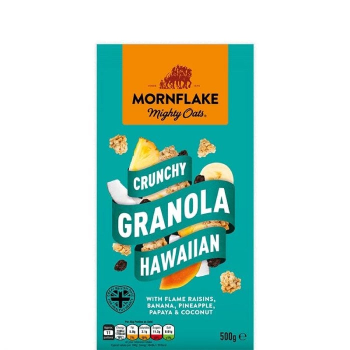 Mornflake Chrumkavá Granola Hawaiian 500 g - Hmotnosť: 6 kg · záber 1