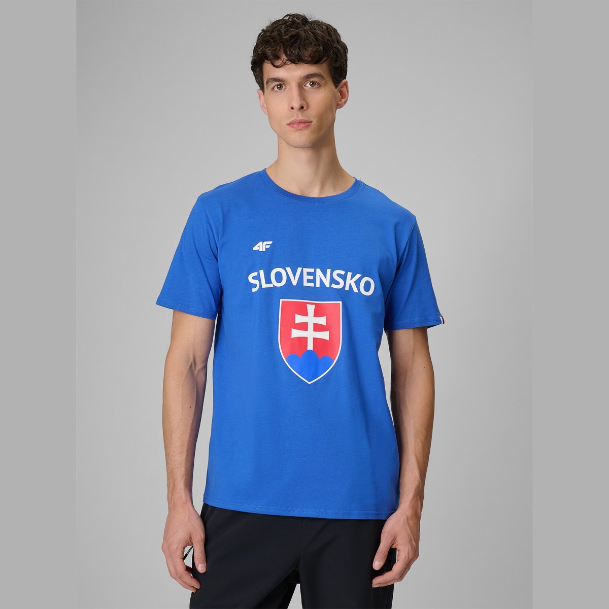 Fanúšikovské tričko Slovensko pánske - tmavomodré · záber 1