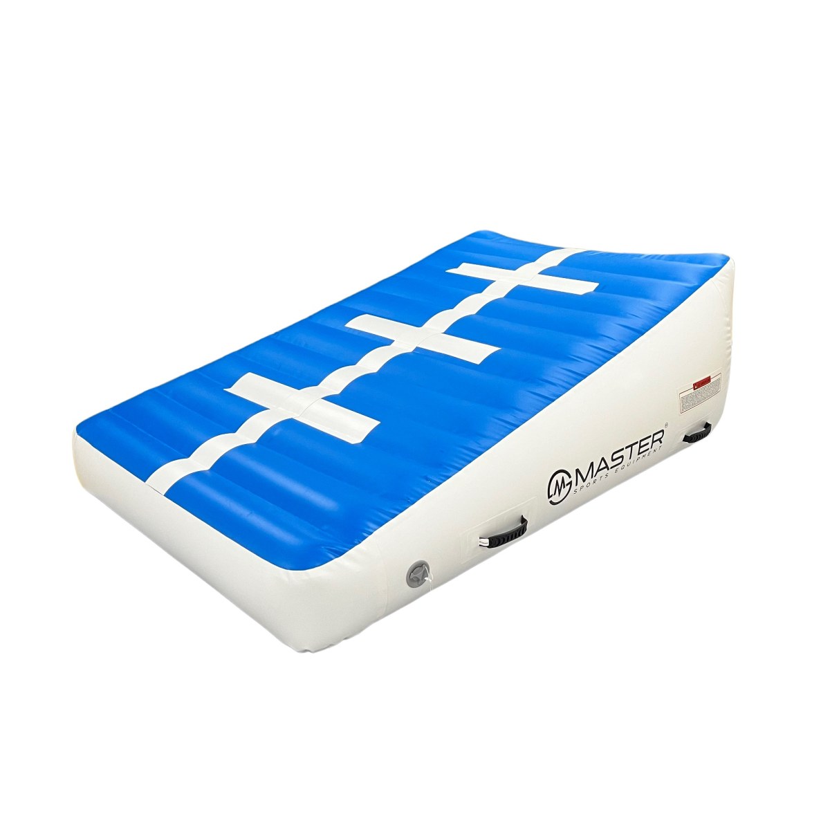 Incline mat MASTER nafukovací klin 180 x 120 x 20-65 cm - modrá - biela · záber 1