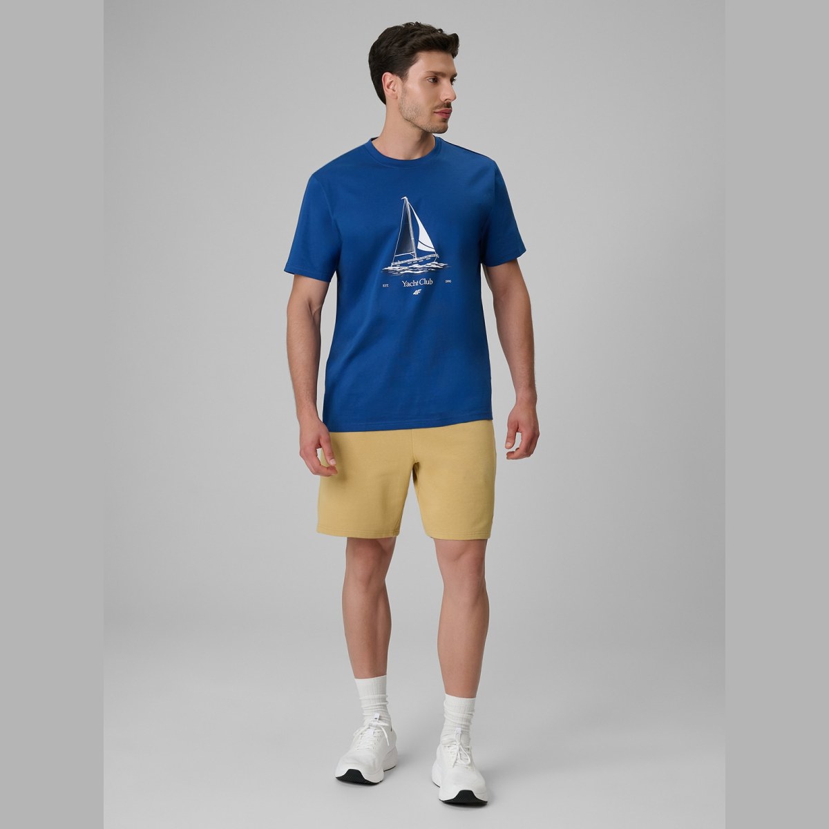 T-shirt relaxed s potlačou pánsky - modrý · záber 2