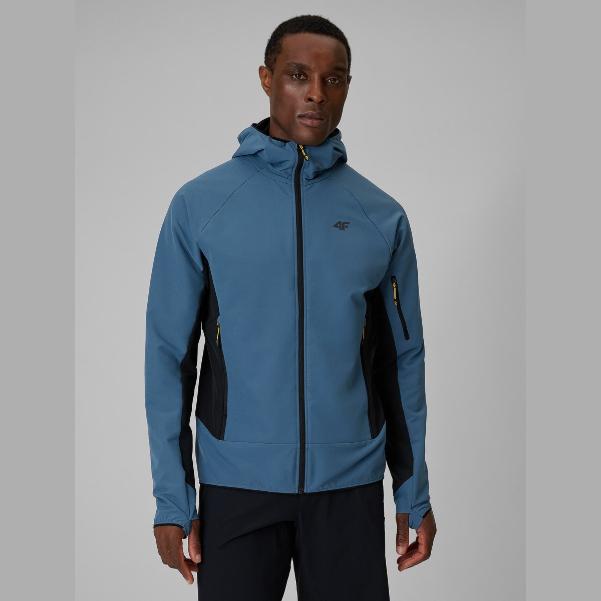 Softshell bunda vetruodolná pánska - tmavomodrá · záber 1