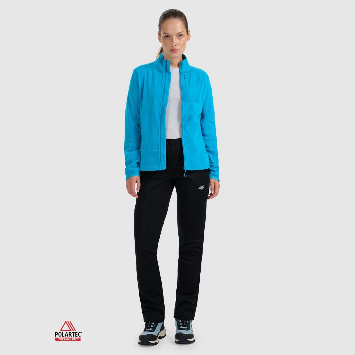 Dámsky Polartec fleece so stojačikom regular - tyrkysový · záber 2