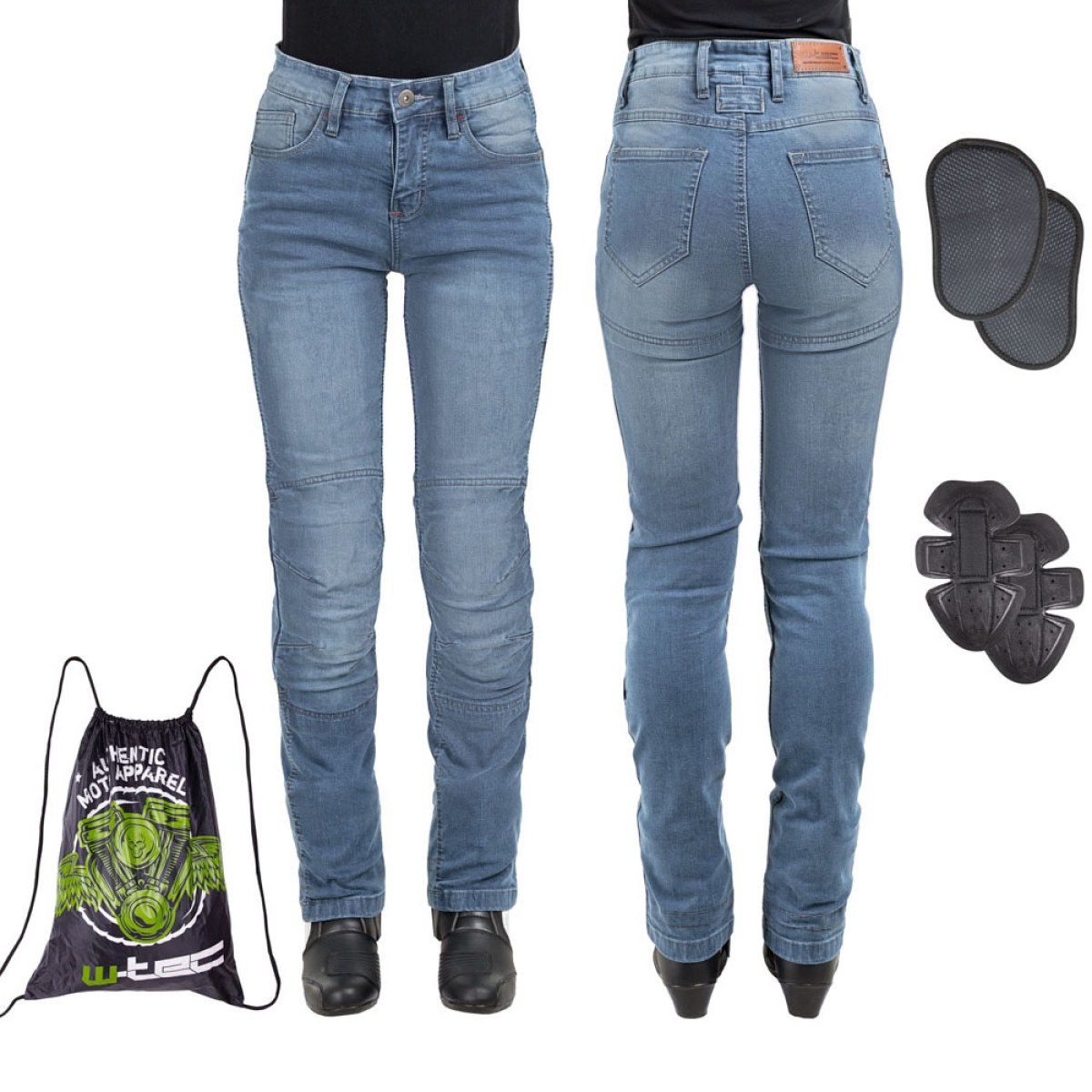 Dámske moto jeansy W-TEC Lustipa - Veľkosť: 3XL · záber 1