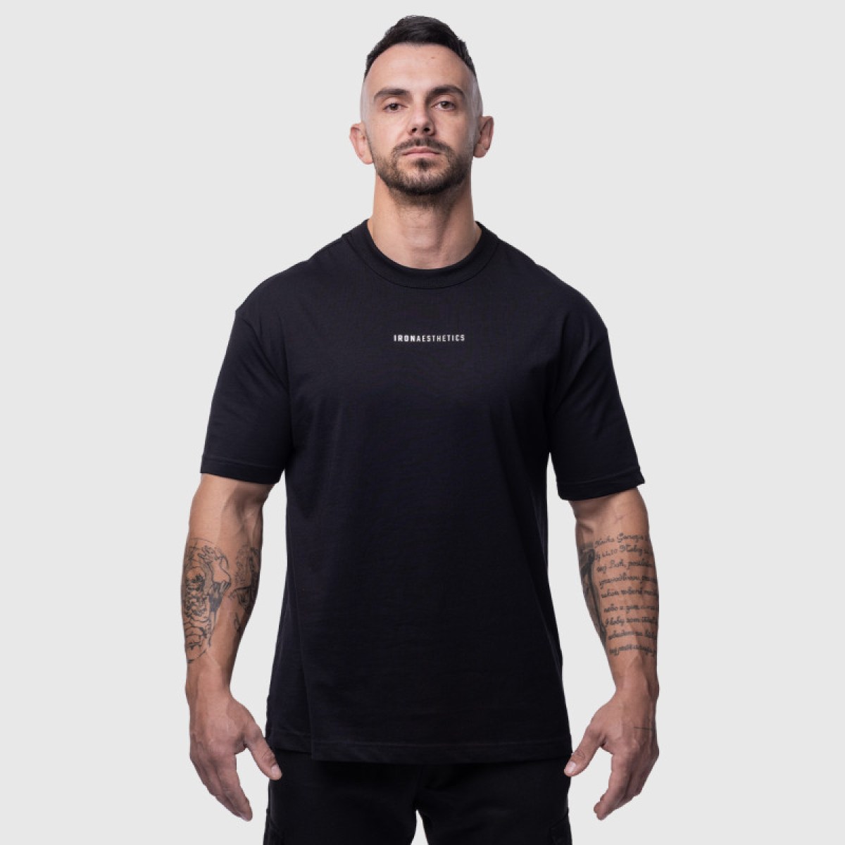 Oversize tričko Iron Aesthetics Vibe Tee, čierne · záber 4