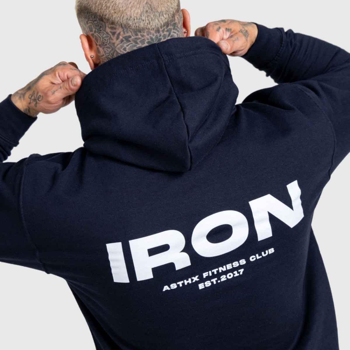 Pánska mikina s kapucňou Iron Aesthetics Club Hoodie, navy · záber 4