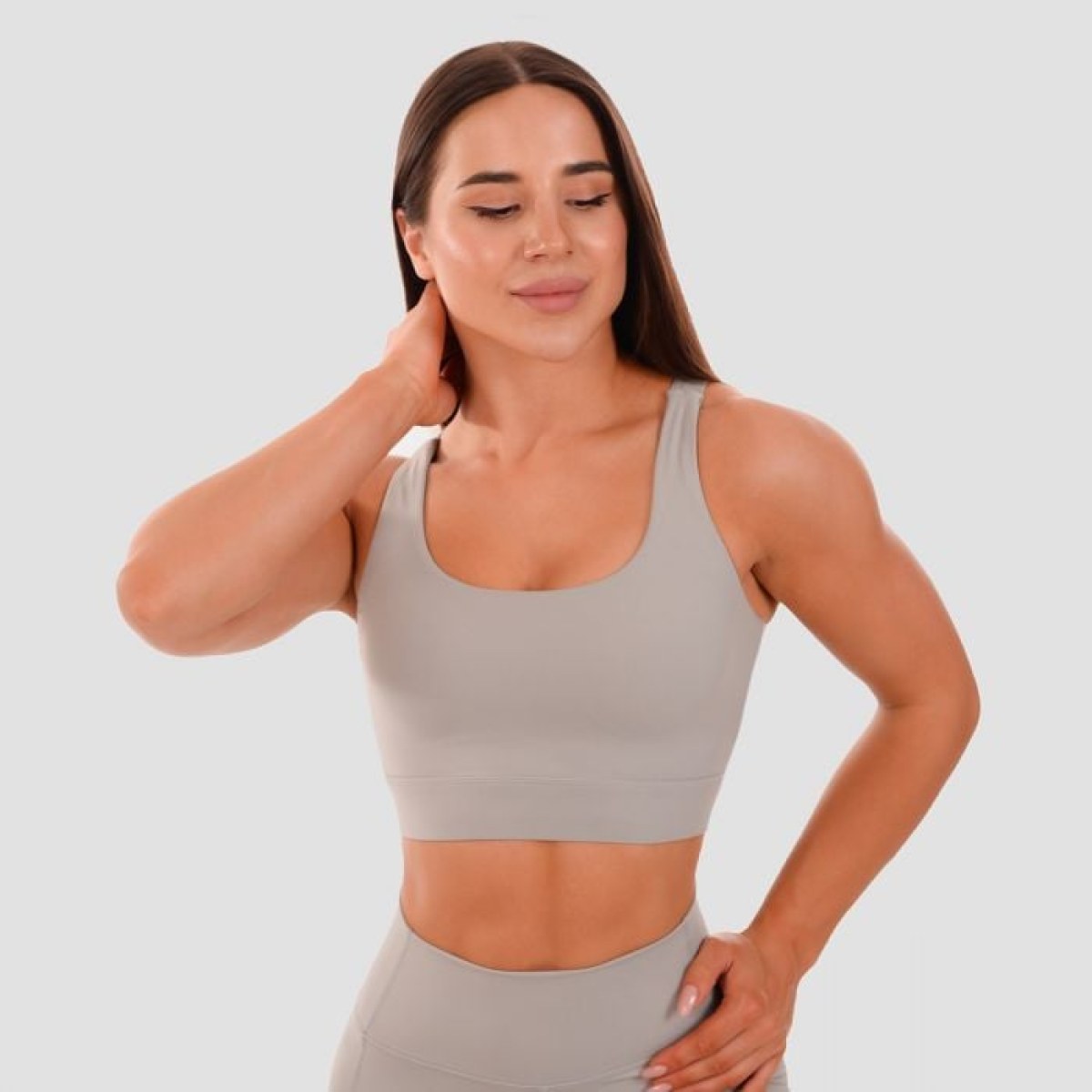 GymBeam Športová podprsenka Cut-Out grey SS · záber 1