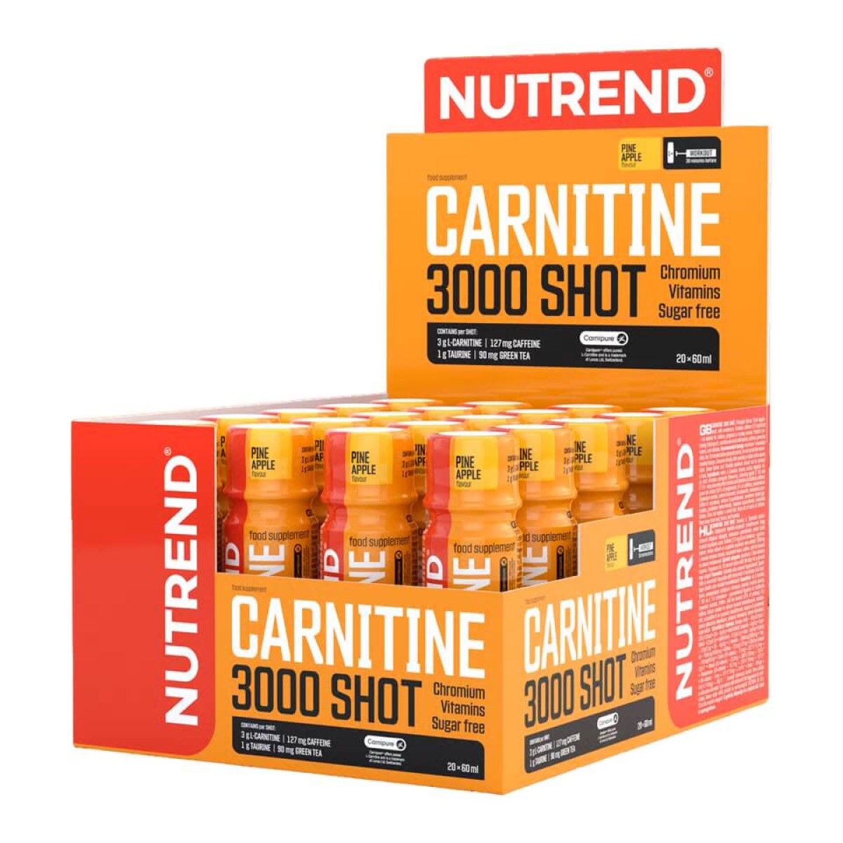 Nutrend Carnitine 3000 SHOT 20x60 ml ananás · záber 1