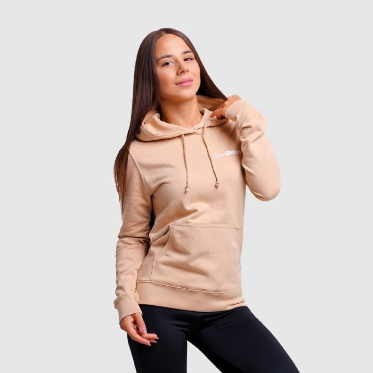GymBeam Dámska mikina PRO Hoodie Sand XS · záber 1