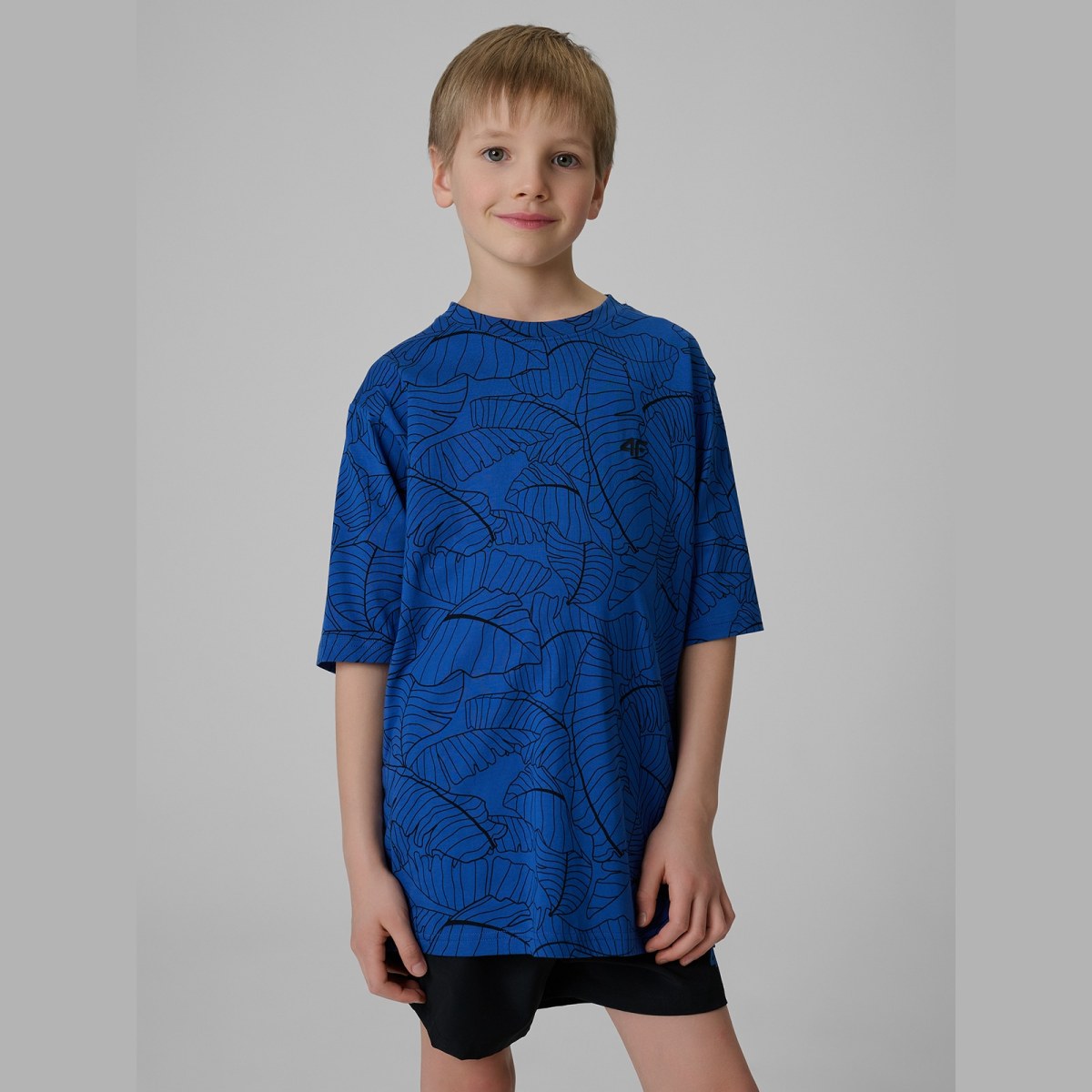 T-shirt loose s potlačou chlapčenský - modrý · záber 7