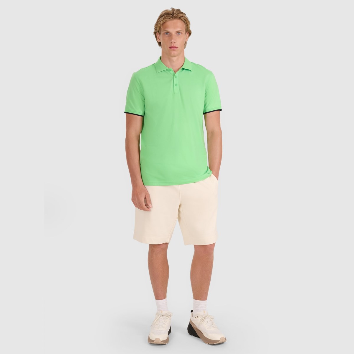 Pánske regular polo tričko - zelené · záber 2