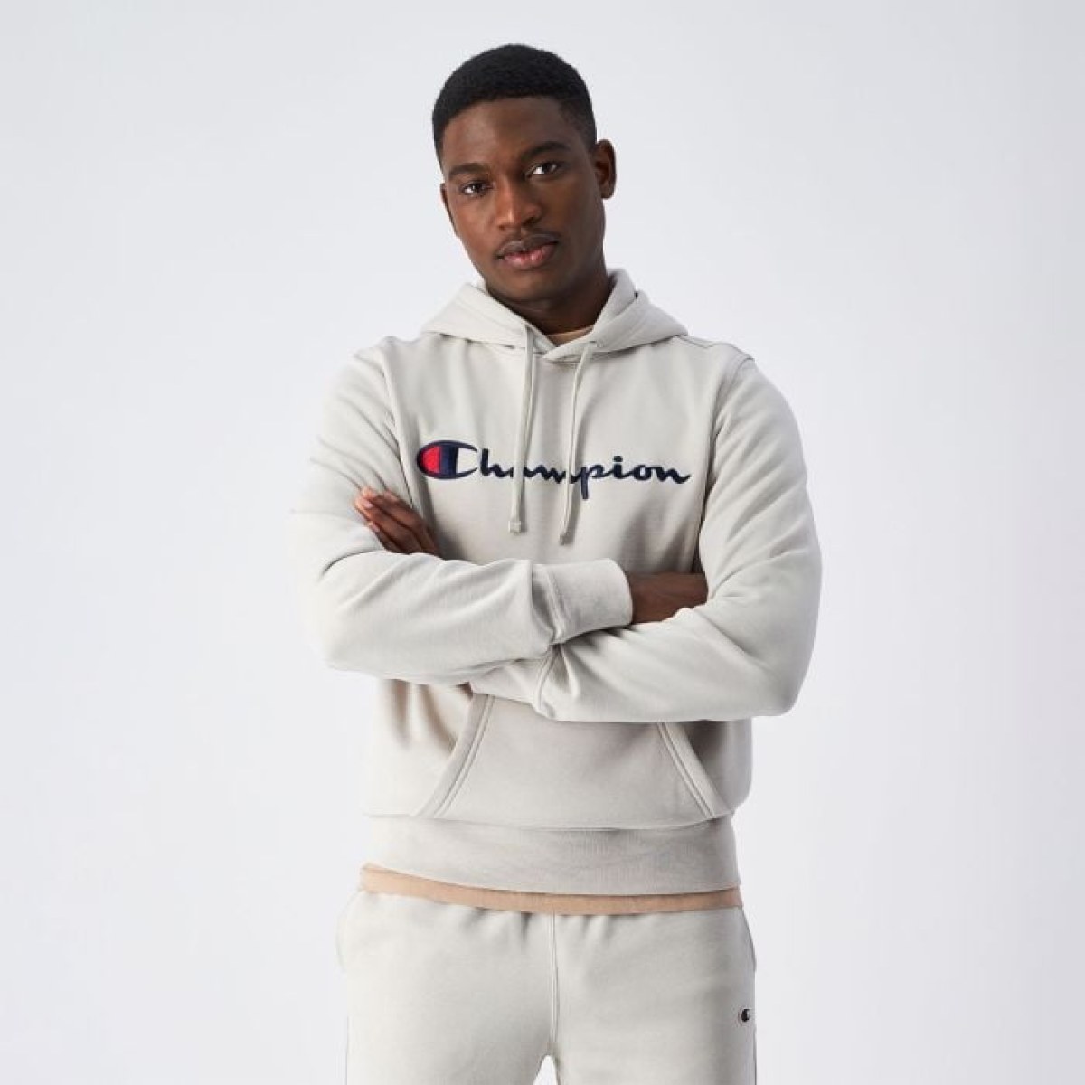 Champion Mikina Big Logo Fleece Grey SS · záber 1