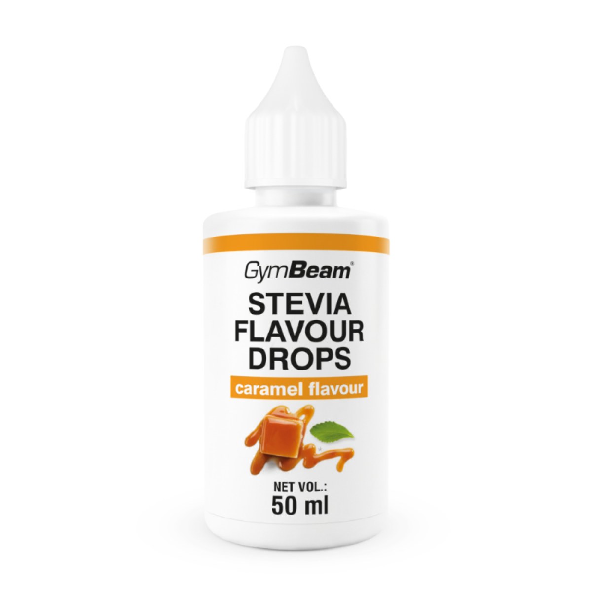 GymBeam Stevia Flavour Drops karamel · záber 1